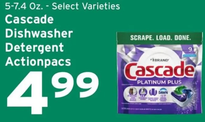 Cascade Dishwasher Detergent Actionpacs