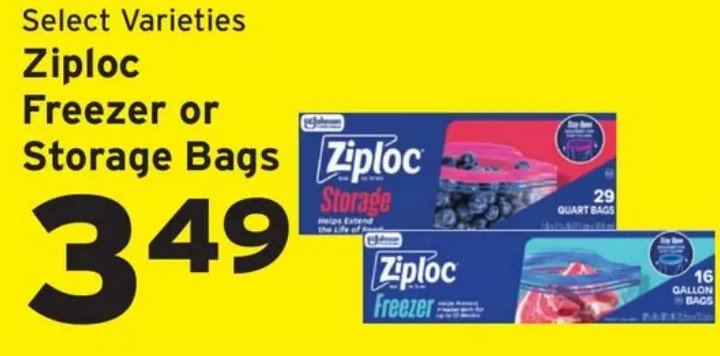 Ziploc Freezer or Storage Bags