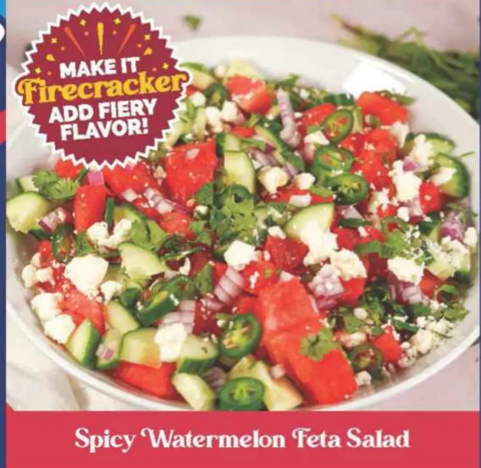 Spicy Watermelon Feta Salad