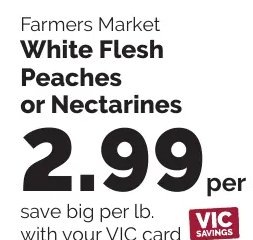 Farmers Market White Flesh Peaches or Nectarines