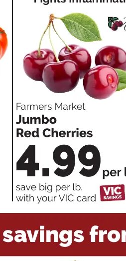 Farmers Market Jumbo Red Cherries