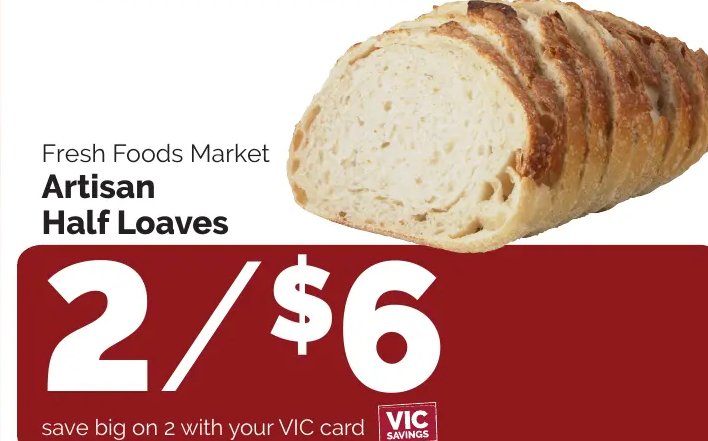 Fresh Foods Market Artisan Half Loaves