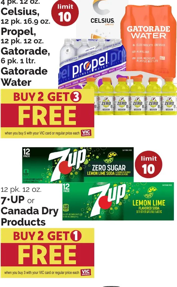 Celsius, Propel, Gatorade, Gatorade Water