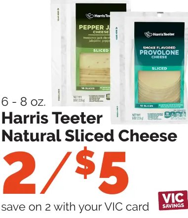 Harris Teeter Natural Sliced Cheese