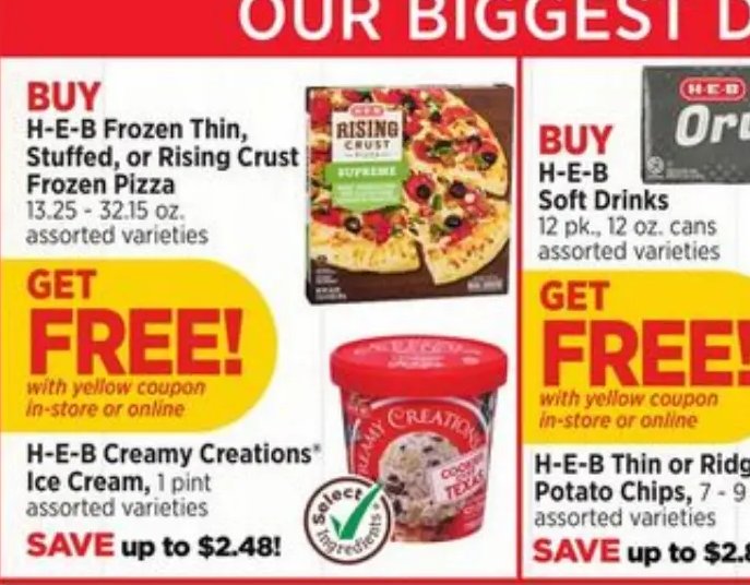 H-E-B Frozen Thin, Stuffed, or Rising Crust Frozen Pizza