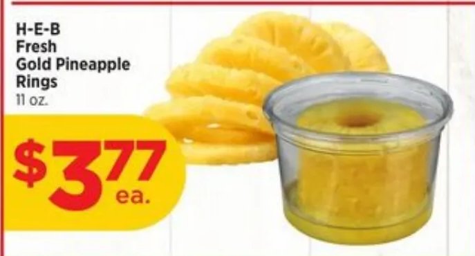 H-E-B Fresh Gold Pineapple Rings
