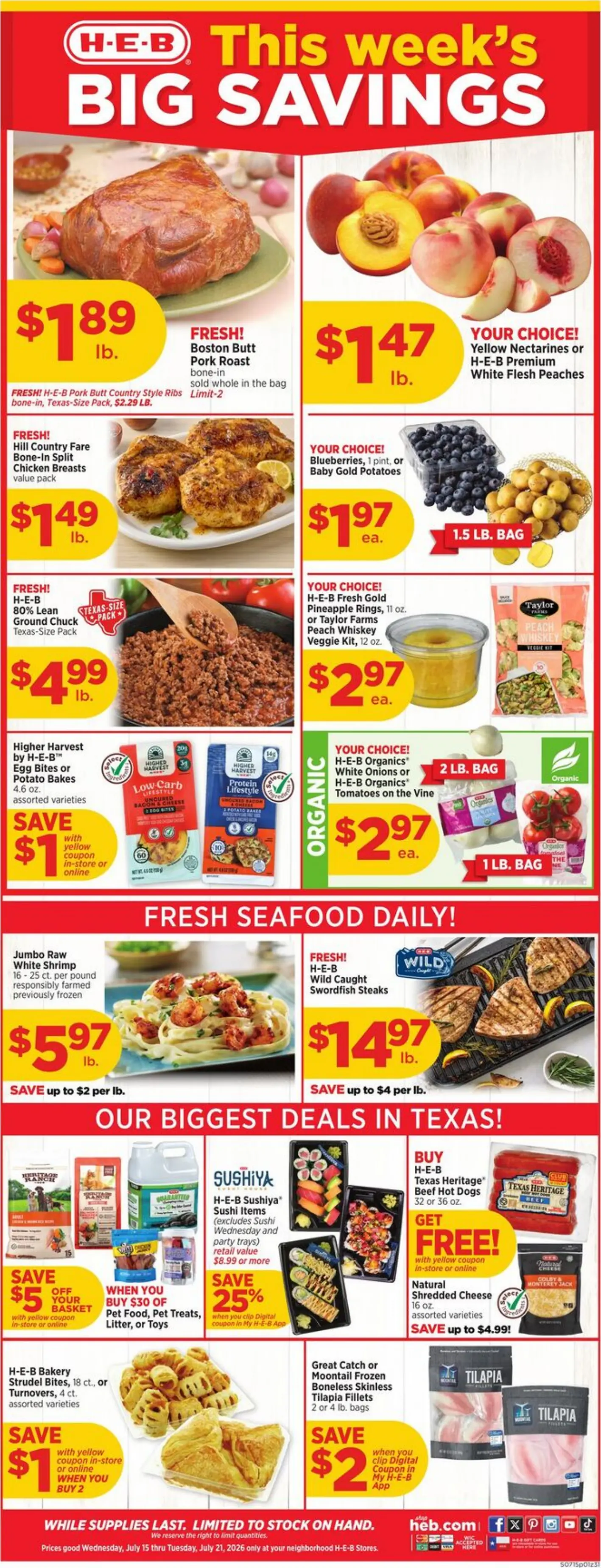 H-E-B Weekly Ad Page 1