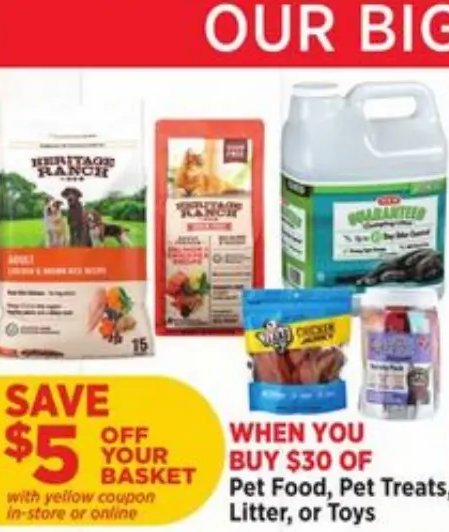 Pet Food, Pet Treats, Litter, or Toys