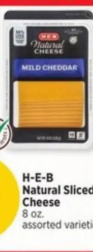 H-E-B Natural Sliced Cheese