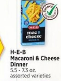 H-E-B Macaroni & Cheese Dinner