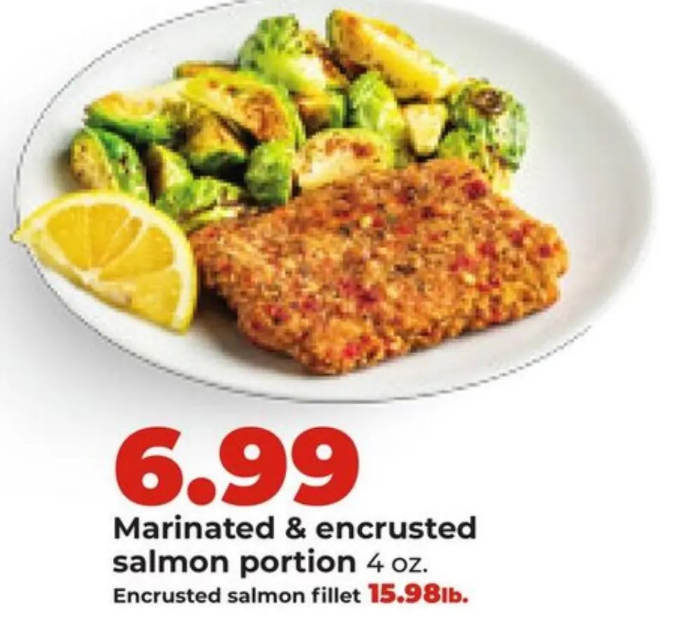 Marinated & encrusted salmon portion