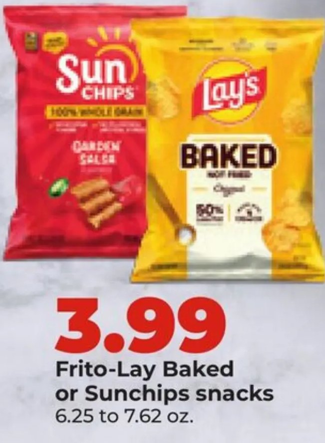 Frito-Lay Baked or Sunchips snacks