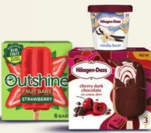 Outshine, Frollies, The Skinny Cow, Häagen-Dazs novelties