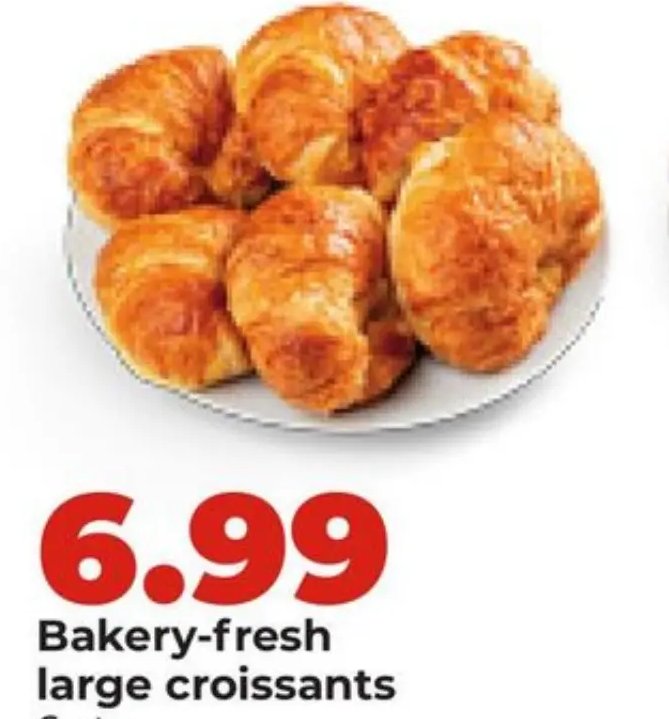 Bakery-fresh large croissants