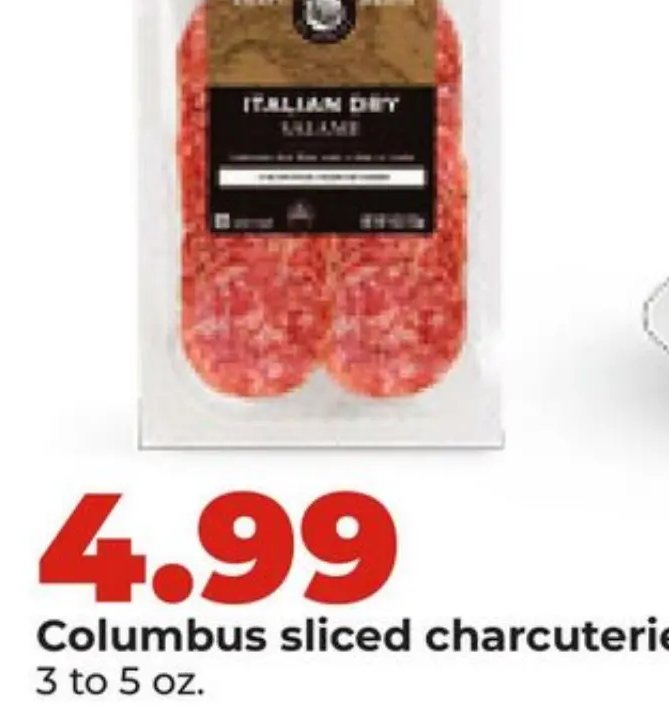 Columbus sliced charcuterie
