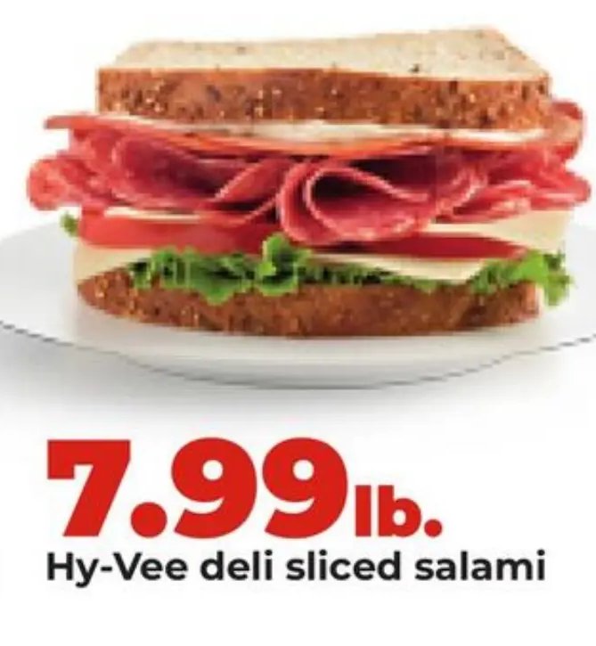 Hy-Vee deli sliced salami
