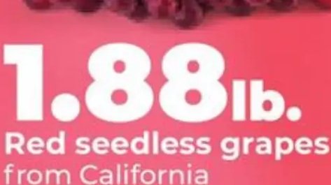 Red seedless grapes