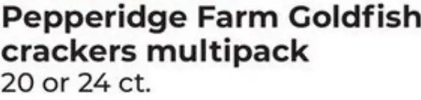 Pepperidge Farm Goldfish crackers multipack