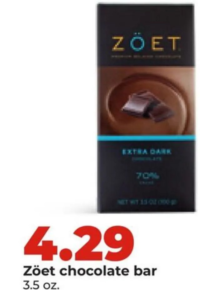 Zoët chocolate bar