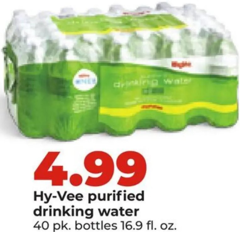 Hy-Vee purified drinking water