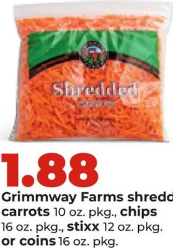 Grimmway Farms shredded carrots