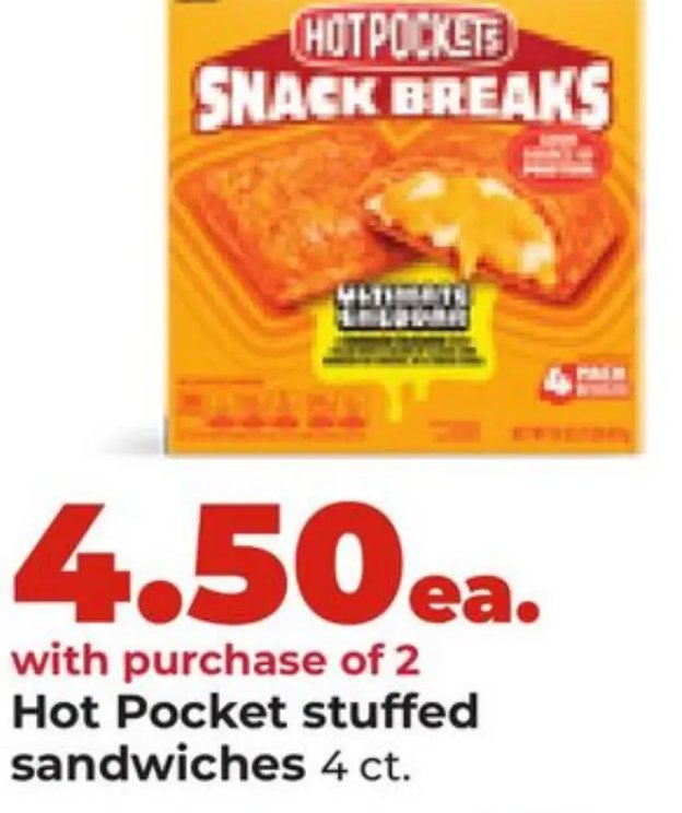 Hot Pocket stuffed sandwiches