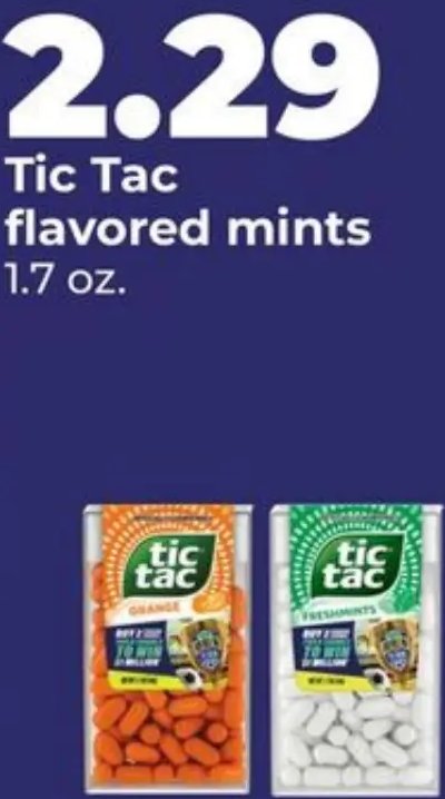 Tic Tac flavored mints