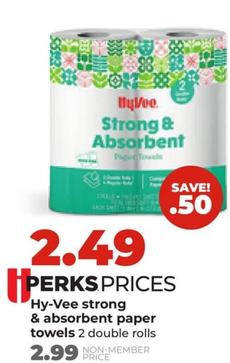Hy-Vee strong & absorbent paper towels