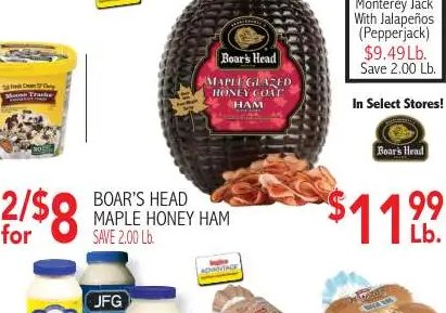 BOAR'S HEAD MAPLE HONEY HAM