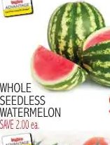 WHOLE SEEDLESS WATERMELON