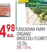 CASCADIAN FARM ORGANIC BROCCOLI FLORETS