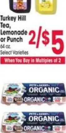 Turkey Hill Tea, Lemonade or Punch