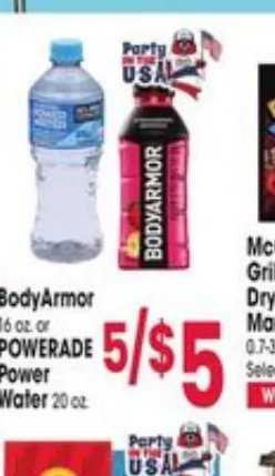 BodyArmor or POWERADE Power Water