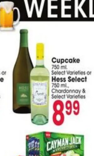 Cupcake, Matua or Hess Select