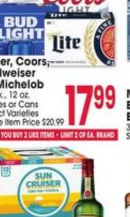 Miller, Coors, Budweiser or Michelob