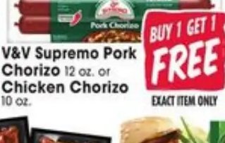 V&V Supremo Pork or Chicken Chorizo