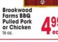 Brookwood Farms BBQ Pulled Pork or Chicken