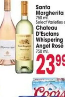 Santa Margherita or Chateau D'Esclans Whispering Angel Rosé