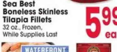 Sea Best Boneless Skinless Tilapia Fillets