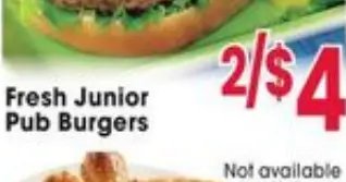 Fresh Junior Pub Burgers