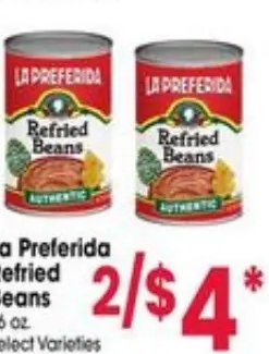 La Preferida Refried Beans
