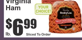 Smithfield Deli or Smoked Virginia Ham