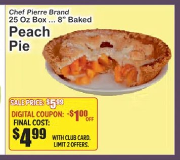 Chef Pierre Brand Peach Pie