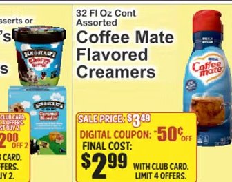 Coffee Mate Flavored Creamers