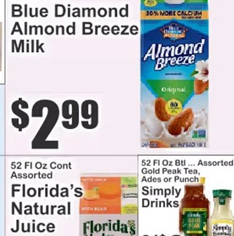 Blue Diamond Almond Breeze Milk