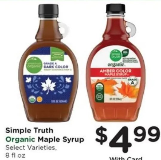 Simple Truth Organic Maple Syrup