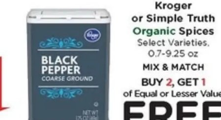 Kroger or Simple Truth Organic Spices