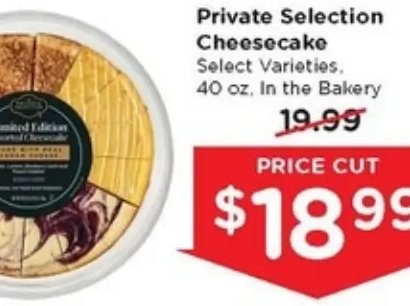 Private Selection Cheesecake