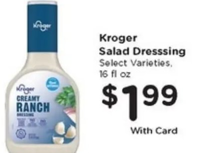 Kroger Salad Dresssing