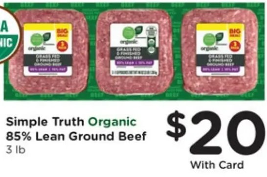 Simple Truth Organic 85% Lean Ground Beef